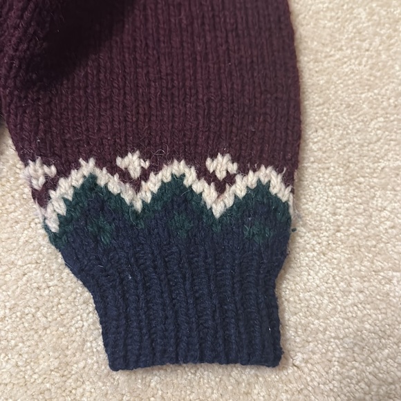 Paris Sport Club hand made in Bolivia 100% lambswool sweater size L - Picture 5 of 9